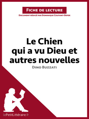 cover image of Le Chien qui a vu Dieu et autres nouvelles de Dino Buzzati (Fiche de lecture)